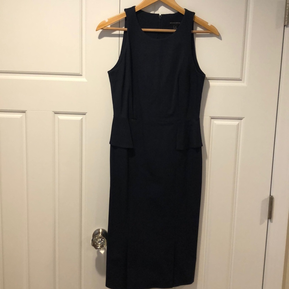 Banana republic navy slim fit dress